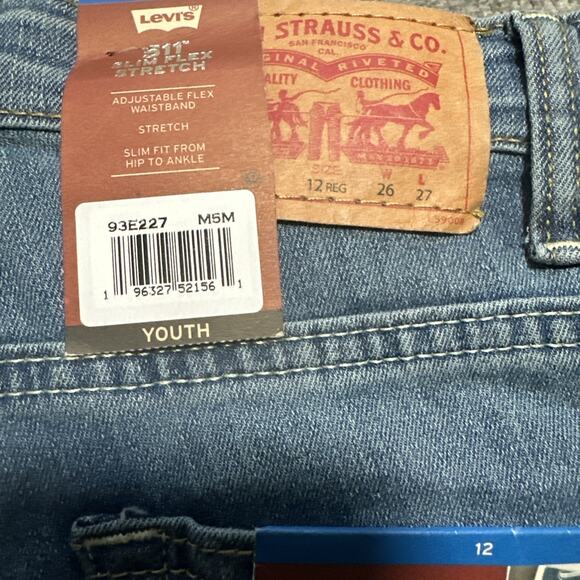 Levi's Boys 511 Slim Flex Stretch Jeans Adjustable Flex Waistband Youth Size 12 - Picture 4 of 5